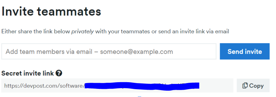 Invite Teammates